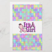 女の子ピンクの文字でベビーキャンディバーラッパ (正面/裏面)