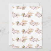 女の子ピンクの聖い牛の赤ちゃんシャワー 招待状 (裏面)