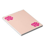 女の子ピンクの赤ちゃんシャワー ノートパッド (アングル)