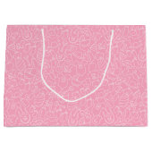 女の子ピンクの赤ちゃんシャワー ラージペーパーバッグ (正面)