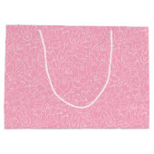 女の子ピンクの赤ちゃんシャワー ラージペーパーバッグ (裏面)