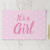 女の子ピンクの赤ストライプのちゃんシャワー性別の暴露だ ペーパーパッド (インサイチュ)