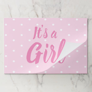 女の子ピンクの赤ストライプのちゃんシャワー性別の暴露だ ペーパーパッド