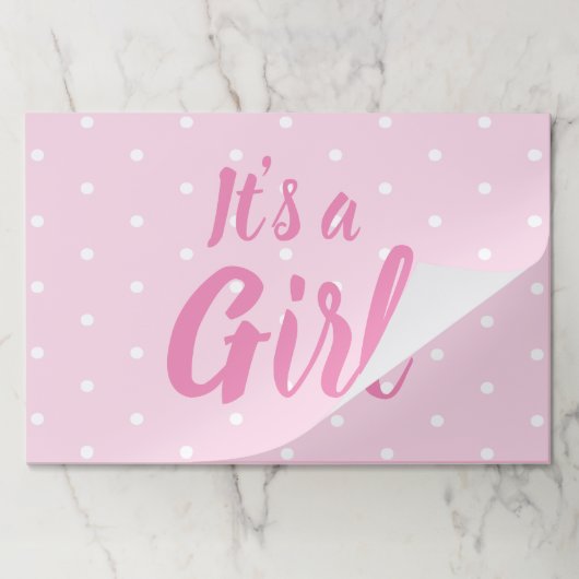 女の子ピンクの赤ストライプのちゃんシャワー性別の暴露だ ペーパーパッド (折り畳み)