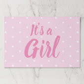 女の子ピンクの赤ストライプのちゃんシャワー性別の暴露だ ペーパーパッド (正面)