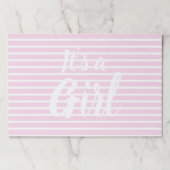 女の子ピンクの赤ストライプのちゃんシャワー性別の暴露だ ペーパーパッド (正面)