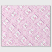 女の子ピンクの足跡を包む紙 ラッピングペーパー (フラット)
