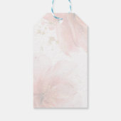 女の子ピンクの金ゴールドフローラありがとうモダンごちそうさま ギフトタグ (裏面)