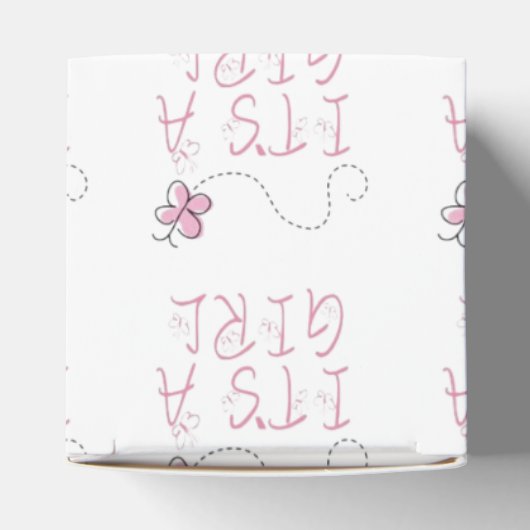 女の子ピンクバタフライ フェイバーボックス (上部)