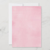 女の子ピンクパープルの金ゴールドだエレガント 招待状 (裏面)