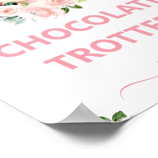 女の子ピンクフローラこの小さなピギー誕生日パーティー ポスター (角)