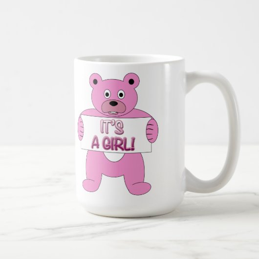 女の子ピンクベア コーヒーマグカップ (右)
