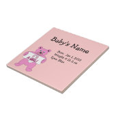 女の子ピンクベア タイル (側面)