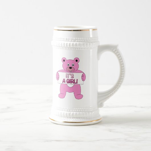 女の子ピンクベア ビールジョッキ (右)