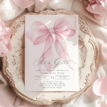 女の子ピンクボウのベビーガールシャワーだ