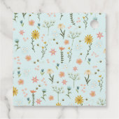 女の子ピンクボホワイルドフラワーベビーシャワー フェイバータグ (裏面)