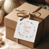 女の子ピンクボホワイルドフラワーベビーシャワー フェイバータグ