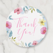 女の子ピンク春ボホウォーター色ベビーシャワー フェイバータグ (正面)