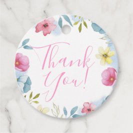 女の子ピンク春ボホウォーター色ベビーシャワー フェイバータグ