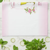 女の子ピンク最初の聖なる聖餐会，チャリス，ホスト，ロス キッチンタオル (折り畳み)