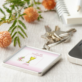 女の子ピンク最初の聖なる聖餐会，チャリス，ホスト，ロス キーホルダー