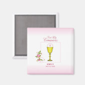 女の子ピンク最初の聖なる聖餐会，チャリス，ホスト，ロス マグネット (正面/裏面)