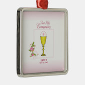 女の子ピンク最初の聖なる聖餐会,チャリス,ホスト,ロス メタルオーナメント (右)