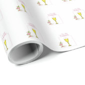 女の子ピンク最初の聖なる聖餐会，チャリス，ホスト，ロス ラッピングペーパー (ロールコーナー)