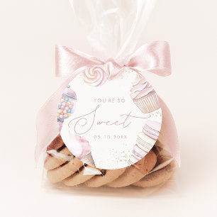 女の子ピンク甘いお菓子アイスクリーム フェイバータグ