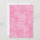 女の子ピンク緑の一つメロンの最初の誕生日 招待状 (裏面)