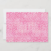 女の子ピンク緑1メロンフォト第1誕生日 招待状 (裏面)