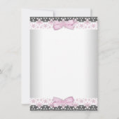 女の子ピンク赤ちゃんシャワーありがとう サンキューカード (裏面)