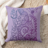 女の子ファンタジー花蝶ジンガム枕 クッション (ブランケット)