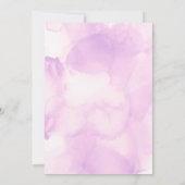 女の子ファースト聖域ソフトピンクの水色 招待状 (裏面)