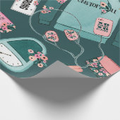 女の子フィットネスパターン ラッピングペーパー (角)