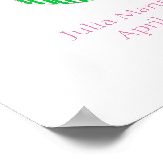 女の子フィフィバニー誕生日ポスター ポスター (角)