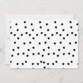 女の子フォトブラックピップスイカの1つ1歳の誕生日 招待状 (裏面)