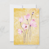 女の子フローラアルファベビーシャワー招待状 カード (裏面)