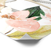 女の子フローラウッドランド赤ちゃんシャワー歓迎サイン ポスター (角)