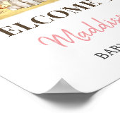 女の子フローラジャングルサファリ動物ウェルカムサイン ポスター (角)