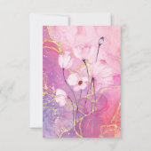 女の子フローラストークベイビーシャワー招待状 カード (裏面)