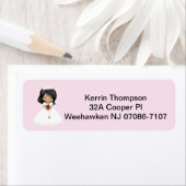 女の子フローラファーストコミュニオン差出人住所ラベル ラベル (インサイチュ)