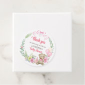 女の子フローラリースの赤ちゃんシャワー感謝していだ フェイバータグ (インサイチュ)