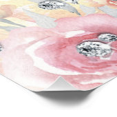 女の子フローラ象の赤ちゃんシャワー着座表 フォトプリント (角)