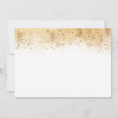 女の子フローラ金ゴールドタイポグラフィのベビーシャワー 招待状 (裏面)