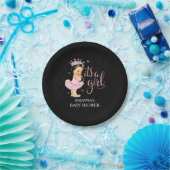 女の子プリンセスの赤ちゃんシャワープレート ペーパープレート (パーティー)