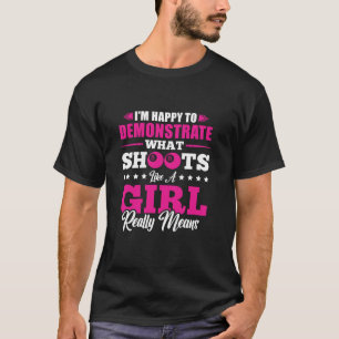 女の子プール遊選手のように私は嬉しいデモ Tシャツ