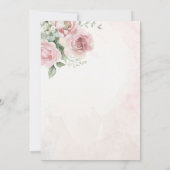 女の子ベビーの開花ベビーシャワー サンキューカード (裏面)