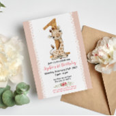 女の子ベビーキリン1st誕生日招待状 招待状