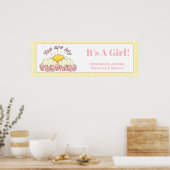 女の子ベビーシャワーあなたが私のサンシャインパーティーバナー ポスター (キッチン)